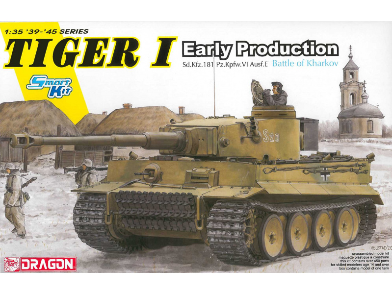 Tiger I Early Production Battle of Kharkov (Smart Kit) (1:35) Dragon 6950 - Tiger I Early Production Battle of Kharkov (Smart Kit)