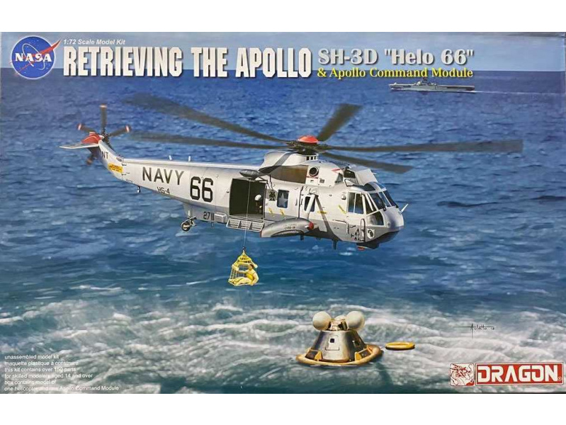 Apollo Recovery SH-3D "Helo 66" & Apollo Command Module (1:72) Dragon 11026 - Apollo Recovery SH-3D "Helo 66" & Apollo Command Module