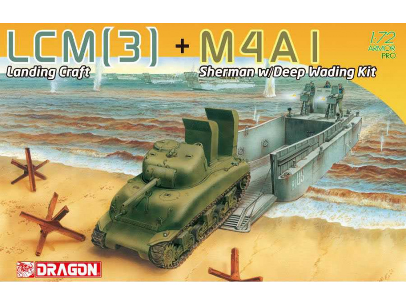 LCM(3) + M4A1 Sherman w/Deep Wading Kit (1:72) Dragon 7516 - LCM(3) + M4A1 Sherman w/Deep Wading Kit