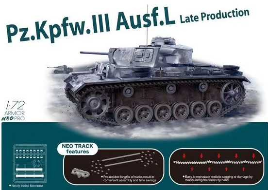Pz.Kpfw.III Ausf.L Late Production w/Neo Track (1:72) Dragon 7645 - Pz.Kpfw.III Ausf.L Late Production w/Neo Track