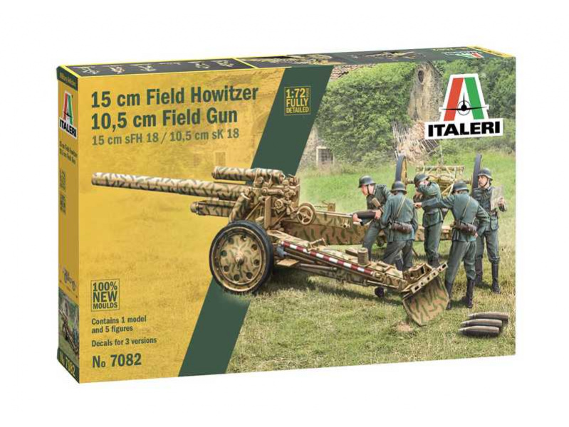 15 cm Field Howitzer / 10,5 cm Field Gun (1:72) Italeri 7082 - 15 cm Field Howitzer / 10,5 cm Field Gun