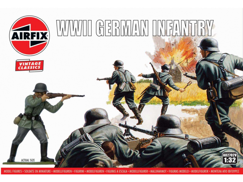 WIWII German Infantry (1:32) Airfix A02702V - WIWII German Infantry