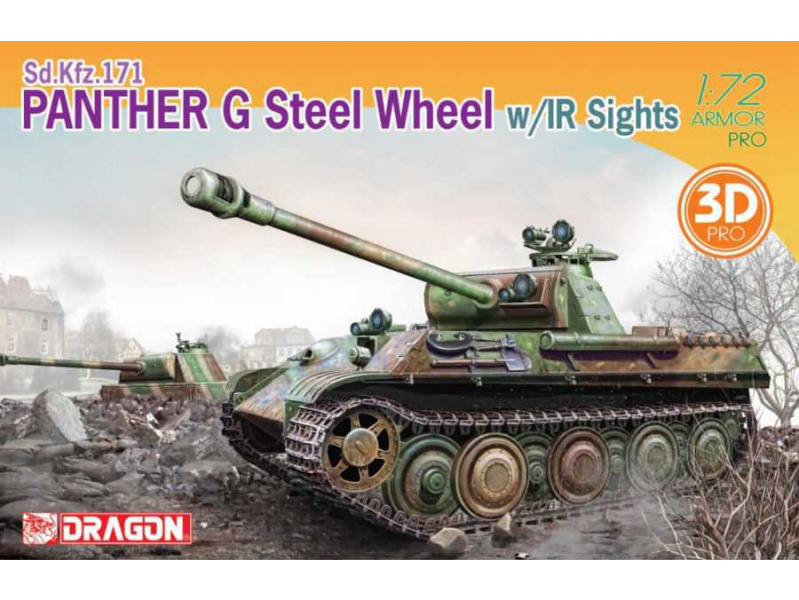 Panther G Steel Wheel w/IR Sights (1:72) Dragon 7697 - Panther G Steel Wheel w/IR Sights