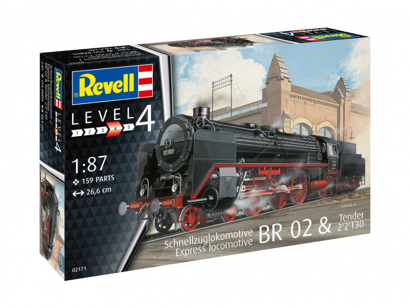 Express locomotive BR 02 & Tender 2'2'T30 (1:87) Revell 02171 - Express locomotive BR 02 & Tender 2'2'T30