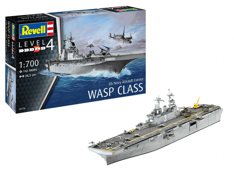 Assault Carrier USS WASP CLASS (1:700) Revell 65178 - Assault Carrier USS WASP CLASS