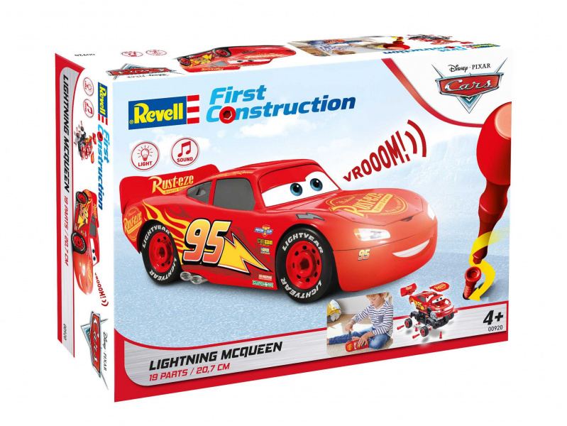 Lightning McQueen (světelné a zvukové efekty) (1:20) Revell 00920 - Lightning McQueen (světelné a zvukové efekty)