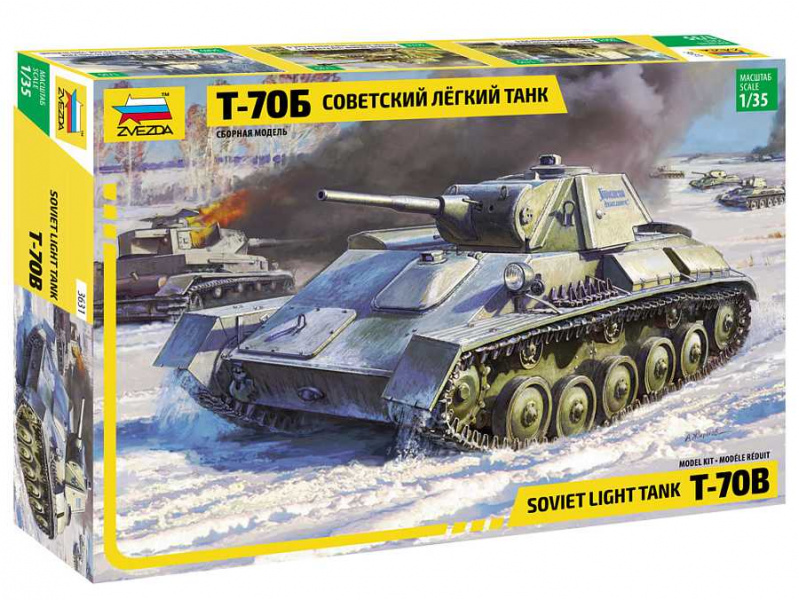 Soviet tank T-70 (1:35) Zvezda 3631 - Soviet tank T-70