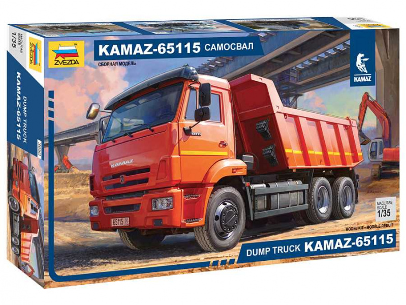 Kamaz 65115 dump truck (1:35) Zvezda 3650 - Kamaz 65115 dump truck