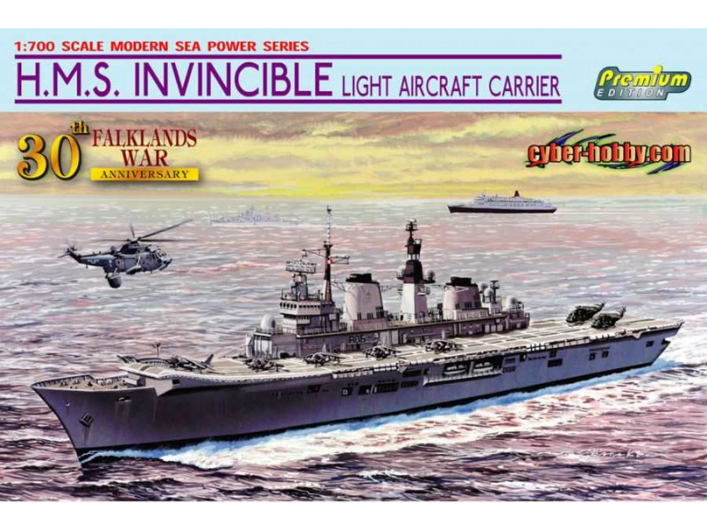 HMS INVINCIBLE (FALKLANDS WAR) (1:700) Dragon 7128 - HMS INVINCIBLE (FALKLANDS WAR)
