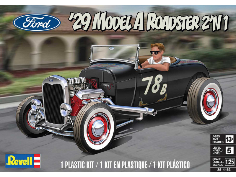 &apos;29 Ford Model A Roadster 2 in 1 (1:25) Monogram 4463 - &apos;29 Ford Model A Roadster 2 in 1