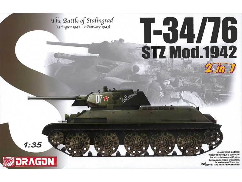 T-34/76 STZ MOD.1942 (1:35) Dragon 6453 - T-34/76 STZ MOD.1942