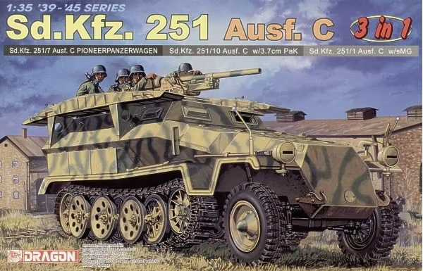 Sd.Kfz.251 Ausf.C (3 IN 1) (1:35) Dragon 6224 - Sd.Kfz.251 Ausf.C (3 IN 1)