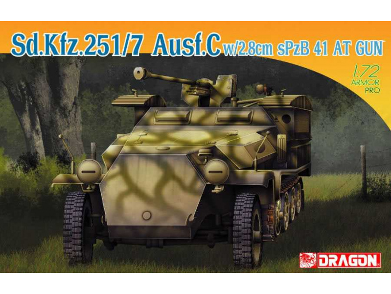 Sd.Kfz.251/7 Ausf.C w/2/8cm sPzB41 AT Gun (1:72) Dragon 7315 - Sd.Kfz.251/7 Ausf.C w/2/8cm sPzB41 AT Gun