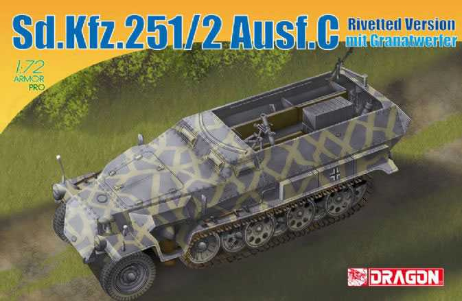 Sd.Kfz.251/2 Ausf.C Rivetted Version mit Granatwerfer (1:72) Dragon 7308 - Sd.Kfz.251/2 Ausf.C Rivetted Version mit Granatwerfer
