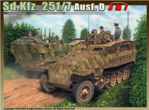 Sd.Kfz.251/7 Ausf.D PIONIERPANZERWAGEN (3 IN 1) (1:35) Dragon 6223 - Sd.Kfz.251/7 Ausf.D PIONIERPANZERWAGEN (3 IN 1)