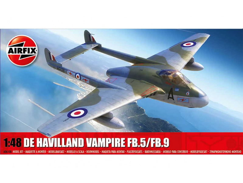 De Havilland Vampire FB.5/FB.9 (1:48) Airfix A06108 - De Havilland Vampire FB.5/FB.9
