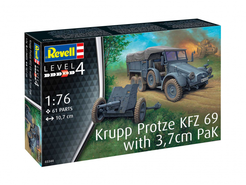 Krupp Protze KFZ 69 with 3,7cm Pak (1:76) Revell 03344 - Krupp Protze KFZ 69 with 3,7cm Pak