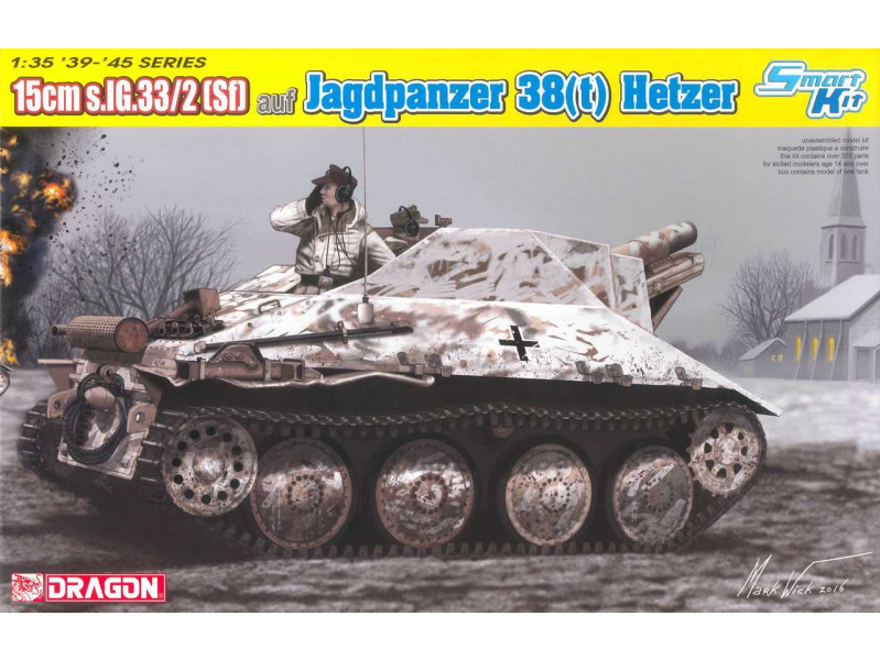 15cm s.IG.33/2(Sf) auf Jagdpanzer 38(t) Hetzer (Smart Kit) 1:35 Dragon 6489 - 15cm s.IG.33/2(Sf) auf Jagdpanzer 38(t) Hetzer (Smart Kit) 1:35