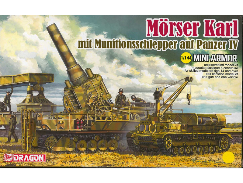 Morser Karl mit Munitionsschlepper auf Panzer IV (1:144) Dragon 14135 - Morser Karl mit Munitionsschlepper auf Panzer IV