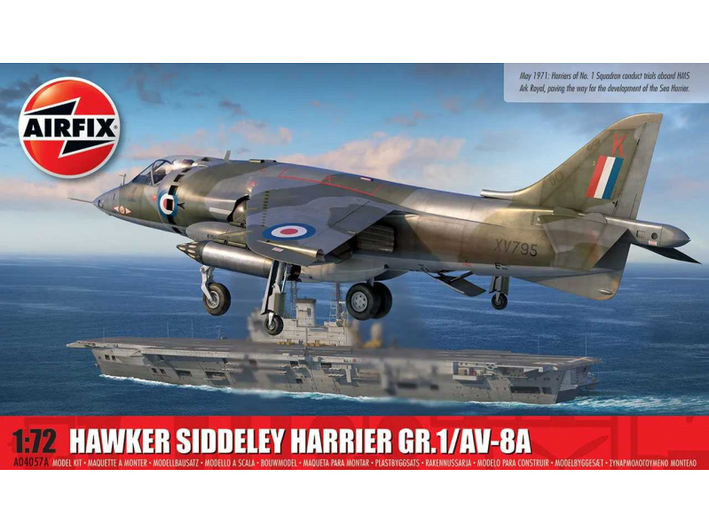 Hawker Siddeley Harrier GR.1/AV-8A (1:72) Airfix A04057A - Hawker Siddeley Harrier GR.1/AV-8A