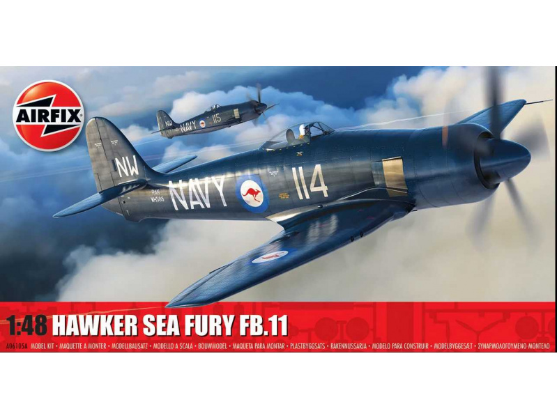 Hawker Sea Fury FB.II (1:48) Airfix A06105A - Hawker Sea Fury FB.II