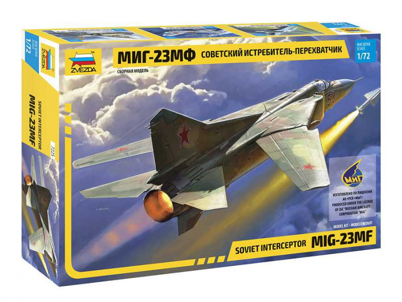 MIG-23 MF Soviet Interceptor (1:72) Zvezda 7225 - MIG-23 MF Soviet Interceptor