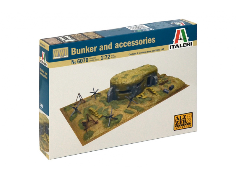WWII - BUNKER AND ACCESSORIES (1:72) Italeri 6070 - WWII - BUNKER AND ACCESSORIES