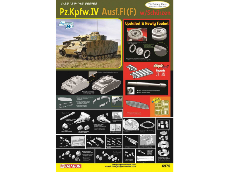 Pz.IV Ausf.F1(F) w/SCHURZEN (1:35) Dragon 6975 - Pz.IV Ausf.F1(F) w/SCHURZEN