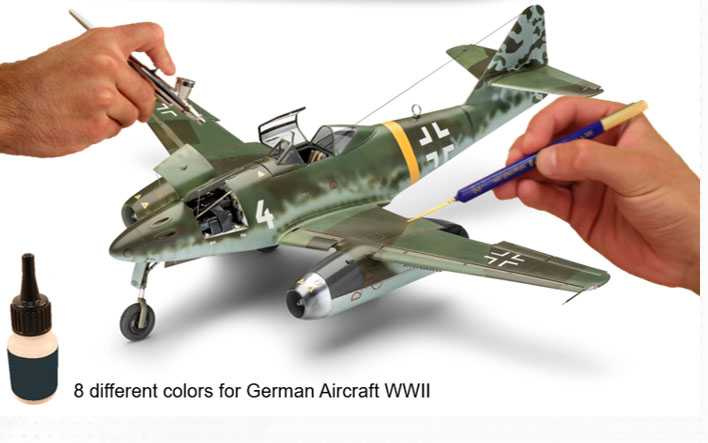 Sada barev Aqua Color 36200 - German Aircraft WWII (8 x 17ml) - Sada barev Aqua Color 36200 - German Aircraft WWII (8 x 17ml)