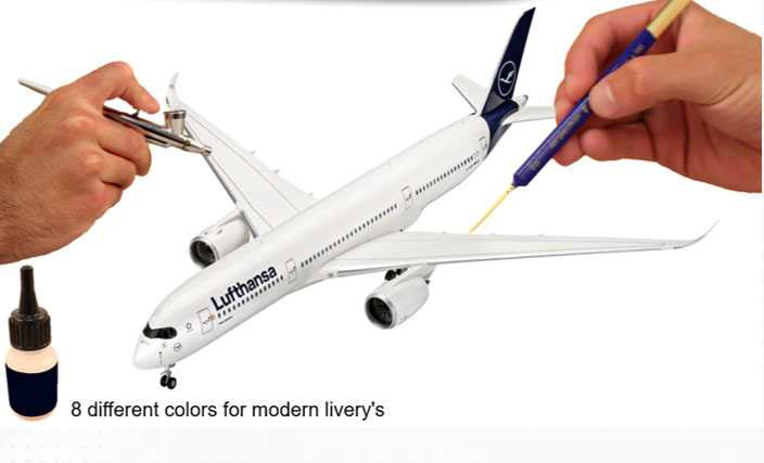 Sada barev Aqua Color 36203 - Modern Airliner (8 x 17ml) - Sada barev Aqua Color 36203 - Modern Airliner (8 x 17ml)