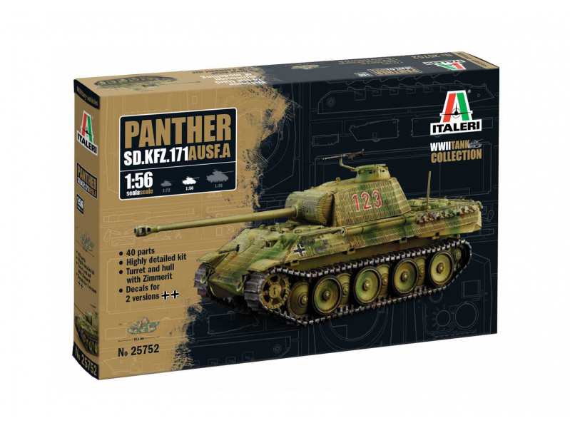 Sd. Kfz. 171 Panther Ausf. A (1:56) Italeri 25752 - Sd. Kfz. 171 Panther Ausf. A