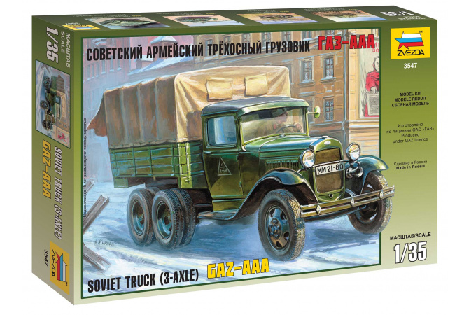 GAZ-AAA Soviet Truck (3-axle) (1:35) Zvezda 3547