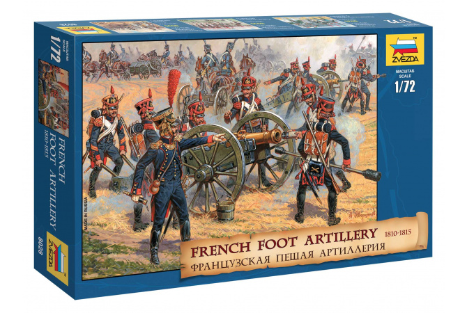 French Foot Artillery 1812-1814 (1:72) Zvezda 8028