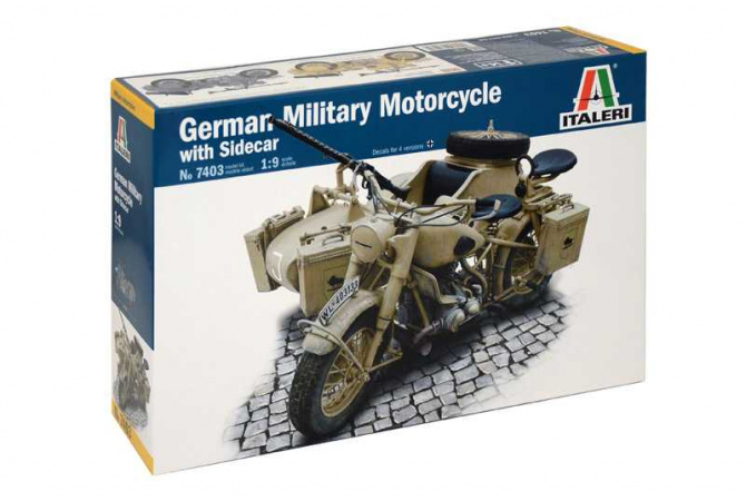 German Military Motorcycle with Sidecar (1:9) Italeri 7403