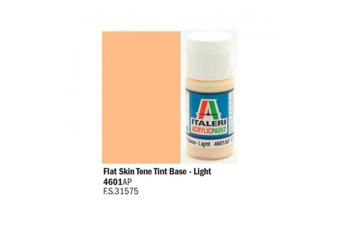 Italeri barva akryl 4601AP - Flat Skin Tone Tint Base - Light 20ml