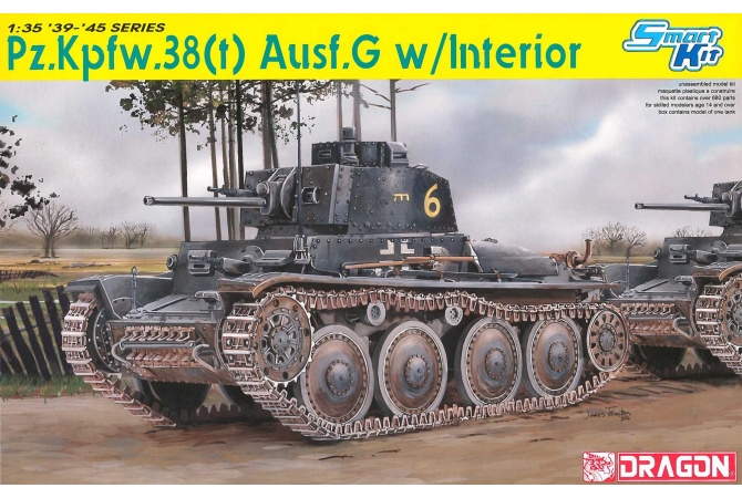Pz.Kpfw.38(t) Ausf.G w/INTERIOR (SMART KIT) (1:35) Dragon 6290