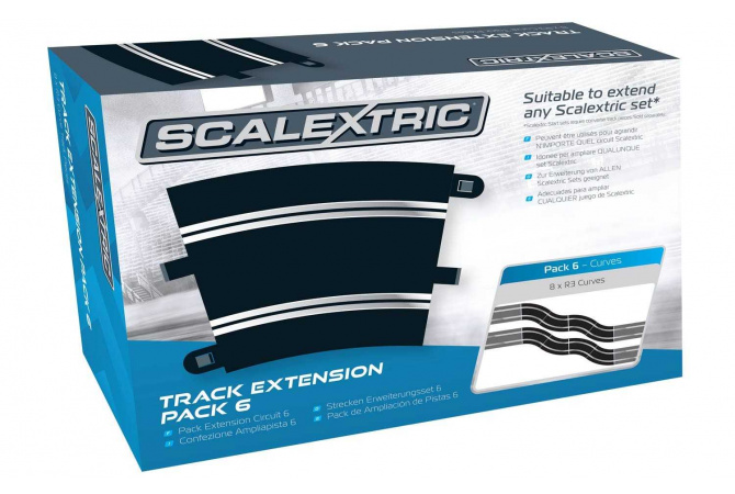 Rozšíření trati SCALEXTRIC C8555 - Track Extension Pack 6 - 8 X R3 Curves Scalextric C8555
