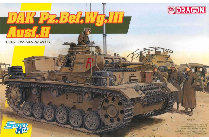 DAK Pz.Bef.Wg.III Ausf.H (Smart Kit) (1:35) Dragon 6901