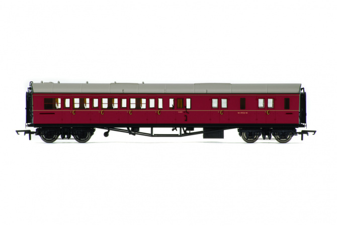 Vagón osobní HORNBY R4764 - BR Collett Coach Corridor Brake Third Class RH, Maroon Hornby R4764