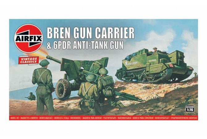 Bren Gun Carrier & 6 pdr Anti-Tank Gun (1:76) Airfix A01309V