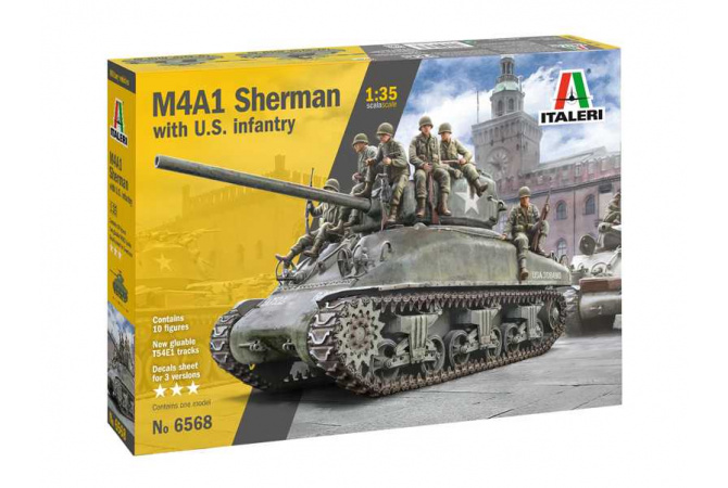 M4A1 Sherman with U.S. Infantry (1:35) Italeri 6568