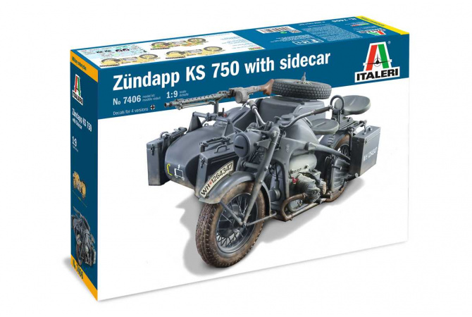 Zundapp KS 750 with sidecar (1:9) Italeri 7406