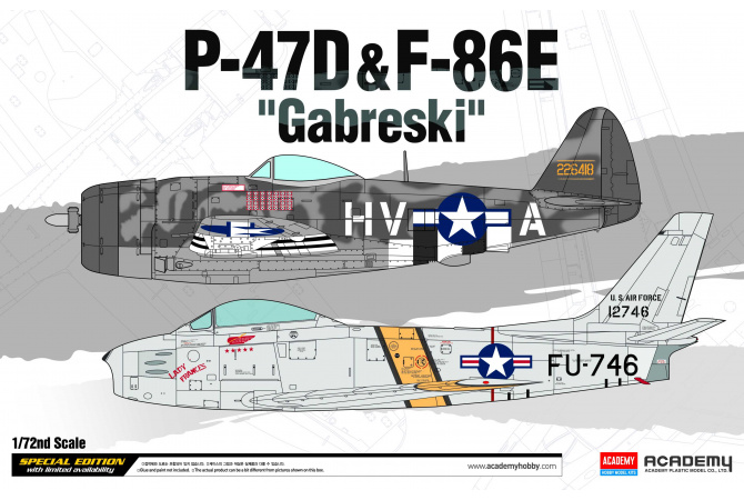 P-47D & F-86E "Gabreski" LE: (1:72) Academy 12530