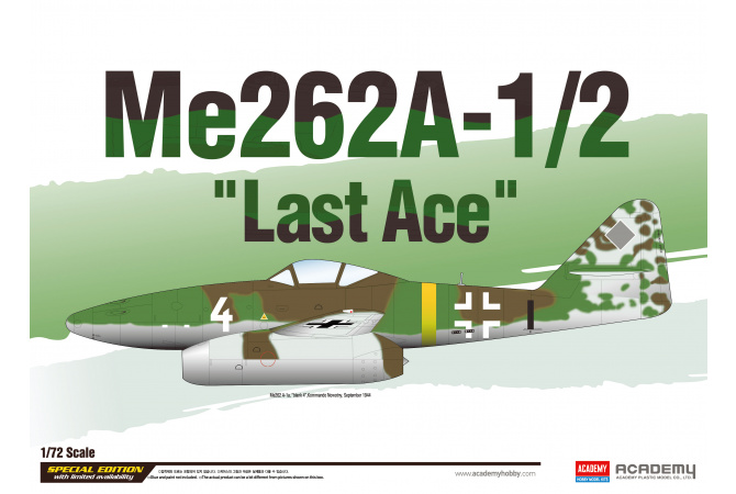 Me262A-1/2 "Last Ace" LE: (1:72) Academy 12542