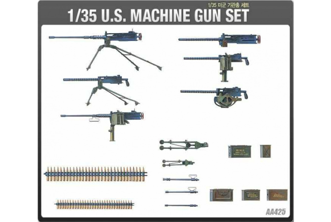 US MACHINE GUN SET (1:35) Academy 13262