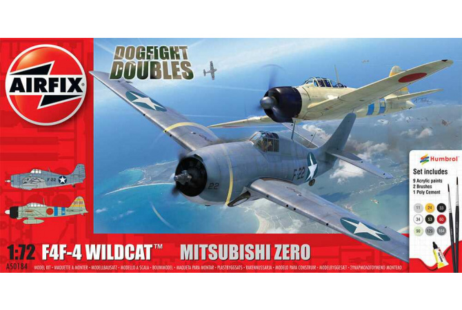 Grumman F-4F4 Wildcat & Mitsubishi Zero Dogfight Double (1:72) Airfix A50184
