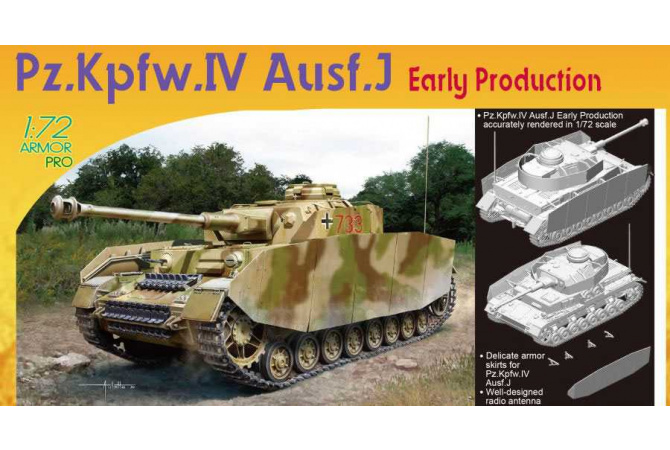 Pz.Kpfw.IV Ausf.J Early Production (1:72) Dragon 7409