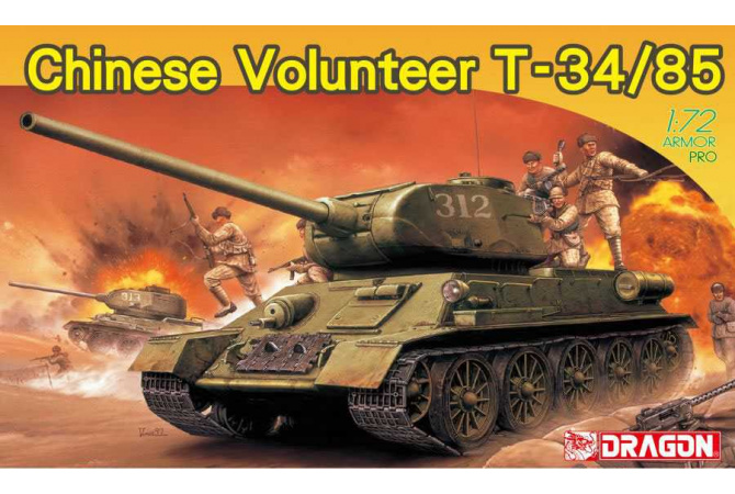 Chinese Volunteer T-34/85 (1:72) Dragon 7668