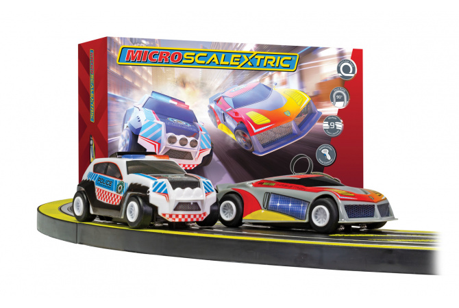 Autodráha MICRO SCALEXTRIC G1149P - Law Enforcer Mains Powered Race Set (1:64)(1:64) Scalextric G1149P