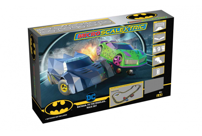 Autodráha MICRO SCALEXTRIC G1170M - Batman vs The Riddler Set Battery Powered Race Set (1:64)(1:64) Scalextric G1170M